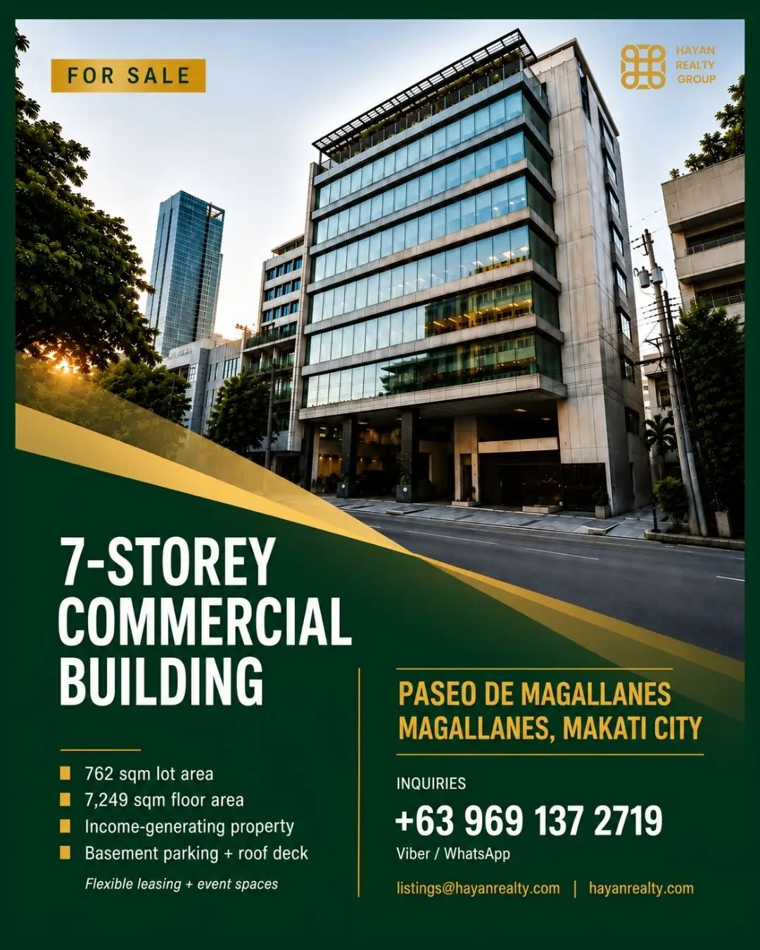 Income-Generating 7-Storey Commercial Building for Sale in Magallanes, Makati City