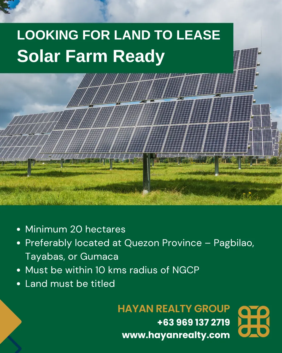 looking for land to lease for solar