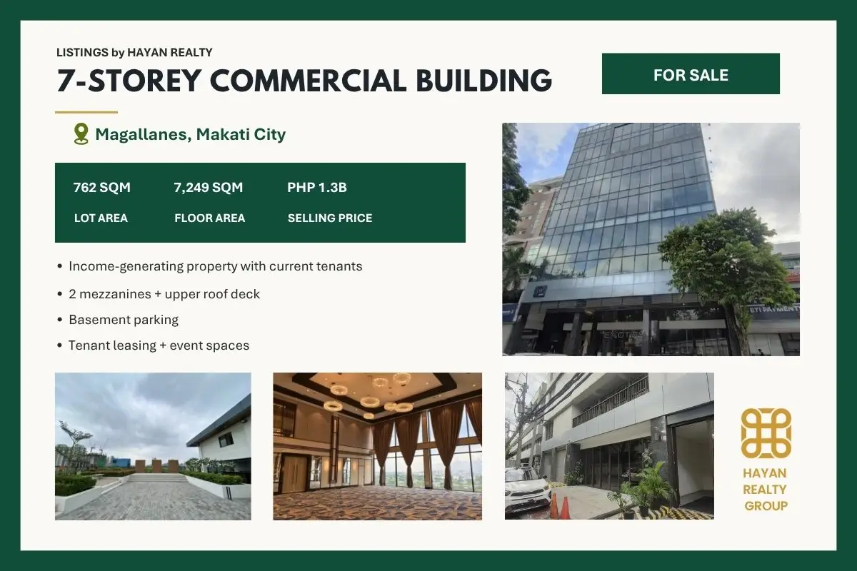 Exterior, roof deck, event space, and property views of commercial building in Magallanes, Makati