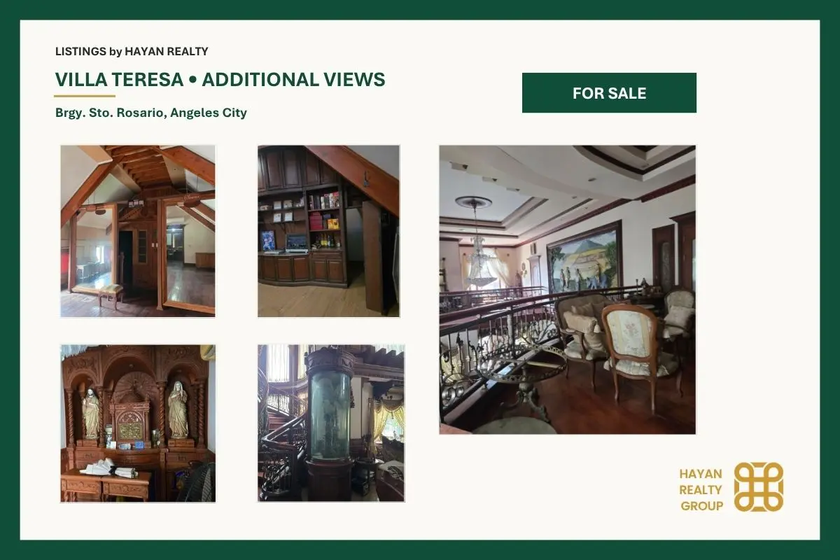 Interior rooms and custom woodwork inside Villa Teresa residence in Angeles City