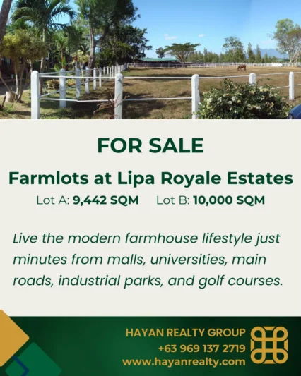 Farmlots for Sale Lipa Royale Estates, Batangas