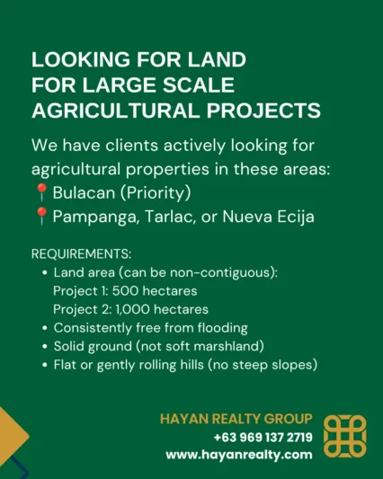 Looking for Large Agricultural Lots